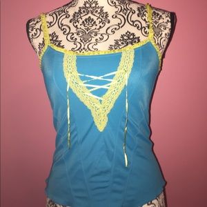 Blue & Green Tank Size Small